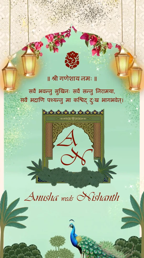 Personalise Paradise Blessed Love Wedding Invite video | video